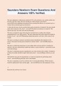 Saunders Newborn Exam Questions And Answers 100&percnt; Verified&period;