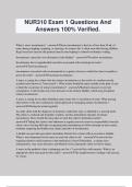 NUR310 Exam 1 Questions And Answers 100&percnt; Verified&period;