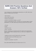 NURS 3444 Practice Questions And Answers 100&percnt; Verified