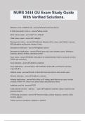 NURS 3444 GU Exam Study Guide With Verified Solutions&period;