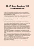 OB ATI Exam Questions With Verified Answers&period;