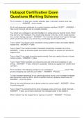 Hubspot Certification Exam Questions Marking Scheme