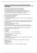 GOLD COAST PRACTICE EXAMS QUESTIONS & ANSWERS&period;