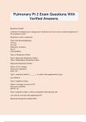 Pulmonary Pt 2 Exam Questions With Verified Answers&period;
