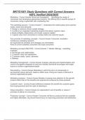 MKTG1501 Study Questions with Correct Answers 100&percnt; Verified 2024&sol;2025