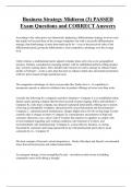 Business Strategy Midterm &lpar;3&rpar; PASSED  Exam Questions and CORRECT Answers