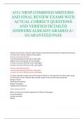 6531 NRNP COMBINED MIDTERM AND FINAL REVIEW EXAMS WITH ACTUAL CORRECT QUESTIONS AND VERIFIED DETAILED ANSWERS ALREADY GRADED A&plus; GUARANTEED PASS
