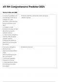RN ATI PROCTORED COMPREHENSIVE PREDICTOR FORM C NEWEST 2024 ACTUAL EXAM COMPLETE 180 QUESTIONS AND CORRECT DETAILED ANSWERS 