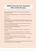 SNHD Protocols Exam Questions With Verified Answers&period;