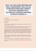 SOCS 185 TEST BANK MIDTERM AND FINAL EXAM NEWEST 2024 ACTUAL EXAM QUESTIONS AND CORRECT DETAILED ANSWERS WITH RATIONALES &lpar;VERIFIED ANSWERS&rpar; &vert;ALREADY GRADED A&plus;
