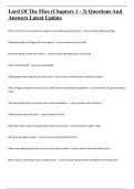 Lord Of The Flies &lpar;Chapters 1 - 3&rpar; Questions And Answers Latest Update