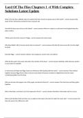 Lord Of The Flies Chapters 1 -4 With Complete Solutions Latest Update
