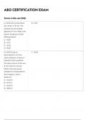ABO CERTIFICATION EXAM 2 LATEST VERSIONS 2024 &lpar;VERSION A AND B&rpar; COMPLETE 200 QUESTIONS AND CORRECT DETAILED ANSWERS 