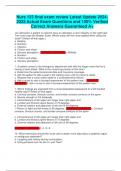 Nurs 123 final exam review Latest Update 2024-2025 Actual Exam Questions and 100&percnt; Verified Correct Answers Guaranteed A&plus;