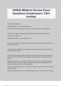 SW650 Midterm Review Exam Questions AndAnswers 100&percnt; Verified