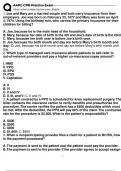 AAPC CPB CERTIFIED PROFESSIONAL BILLER EXAM LATEST WITH ACTUAL QUESTIONS AND CORRECT VERIFIED ANSWERS&sol;ALREADY GRADED A&plus;