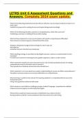 LETRS Unit 6 Assessment Questions and Answers&period; Complete 2024 exam update&period;