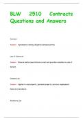 BLW 2510 Contracts Questions and Answers