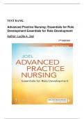 TEST BANK- Advanced Practice Nursing&colon; Essentials for Role Development By  Lucille A&period; Joel &lpar;5TH EDITION&comma; 2024&rpar; NEWEST UPDATE &vert;&vert;WITH CORRECT ANSWERS