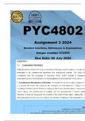 2024 PYC4802 Assignment 3 &lpar;COMPLETE ANSWERS&rpar; 2024 &lpar;672559&rpar;- DUE 26 July 2024