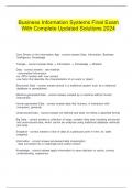 Business Information Systems Final Exam With Complete Updated Solutions 2024