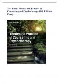 Test Bank- Theory and Practice of Counseling and Psychotherapy 11th Edition &lpar; Corey&comma;2024&rpar;&comma; All Chapters
