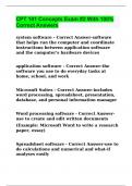 CPT 101 Concepts Exam &num;2 With 100&percnt; Correct Answers  2024