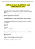 CST REAL EXAM QUESTIONS AND ANSWERS 2024&sol;2025