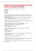 Athabasca University Nutrition 331 Final Exam Prep Rated A&plus; 2024&sol;25