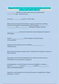 Biology 1023&comma; BRCC Aluko&comma; Final Exam Study Guide-Questions with Correct Answers&sol; Latest Update&sol; 100&percnt; Pass