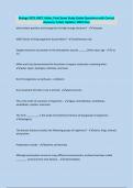 Biology 1023&comma; BRCC Aluko&comma; Final Exam Study Guide-Questions with Correct Answers&sol; Latest Update&sol; 100&percnt; Pass