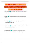 PFM &ndash; PFM Exam Questions with Correct Answers&comma; Latest Edition 2024&sol;2025