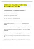 AACN CSC EXAM 2024 WITH 100&percnt; ACCURATE SOLUTIONS