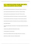 CCT CERTIFICATION EXAM 2024 WITH 100&percnt; ACCURATE SOLUTIONS