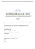 MULTIDIMENSIONAL CARE 1 EXAM WITH GUARANTEED ACCURATE ANSWERS&vert;VERIFIED
