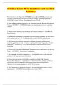 IS-800&period;d Exam With Questions and verified Answers
