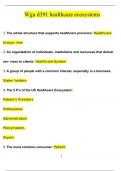 Wgu d391 healthcare ecosystems Questions and Answers &lpar;2024 &sol; 2025&rpar; &lpar;Verified Answers&rpar;