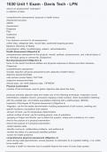 1030 Unit 1 Exam - Davis Tech - LPN Questions and Revised Answers 2023&sol;2024 Version&period;