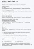 NUR221 Test 2  Week 4-6 Questions &lpar;With Answers&rpar; latest 2023&sol;2024