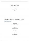 Test Item File- Practice Test Bank - Marketing An Introduction&comma; Updated Sixth Canadian Edition&comma;Armstrong&comma;6e