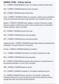 SONO 3100 - Clinic terms Question and answers already passed 2023&sol;2024