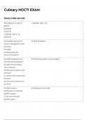 CULINARY NOCTI EXAM NEWEST 2024 ACTUAL EXAM COMPLETE 140 QUESTIONS AND CORRECT DETAILED ANSWERS &lpar;VERIFIED ANSWERS&rpar; &vert;ALREADY GRADED A&plus;