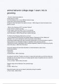 animal behavior college stage 1 exam&colon; into to grooming Exam&lpar;elaboration&rpar; Questions & answers 