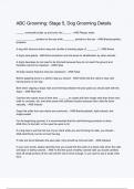 ABC Grooming&colon; Stage 5&comma; Dog Grooming Details Exam&lpar;elaboration&rpar; Questions & answers 