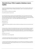 Macbeth Essay With Complete Solutions Latest Update