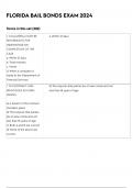 FLORIDA BAIL BONDS EXAM NEWEST 2024 EXAM COMPLETE 150 QUESTIONS AND CORRECT DETAILED ANSWERS &lpar;VERIFIED ANSWERS&rpar; &vert;ALREADY GRADED A&plus;
