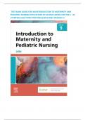  TEST BANK GUIDE FOR AN INTRODUCTION TO MATERNITY AND PEDIATRIC NURSING 9TH EDITION BY GLORIA LEIFER CHAPTER 1 - 34 &vert;VERIFIED SOLUTIONS PROVIDED&vert;2024&sol;2025 GRADED A&plus;