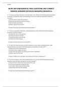 NURS 100 FUNDAMENTAL FINAL QUESTIONS AND CORRECT VERIFIED ANSWERS &lpar;DETAILED ANSWERS&rpar;&vert;GRADED A&plus;