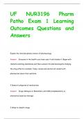 NUR3196 Exam  Questions and Answers