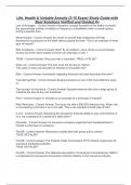 Life&comma; Health & Variable Annuity &lpar;2-15 Exam&rpar; Study Guide with Best Solutions Verified and Graded A&plus;